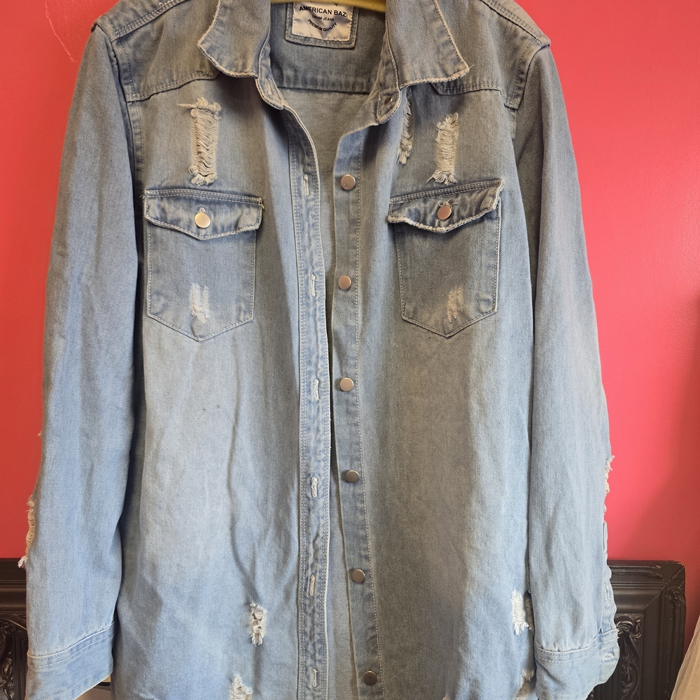 American Bazi Light Blue Denim Jacket